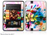 Floral Splash Decal Style Skin fits 2012 Amazon Kindle Fire HD 7 inch