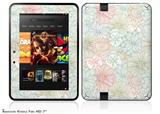 Flowers Pattern 02Decal Style Skin fits 2012 Amazon Kindle Fire HD 7 inch