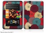 Flowers Pattern 04Decal Style Skin fits 2012 Amazon Kindle Fire HD 7 inch
