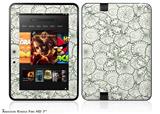Flowers Pattern 05Decal Style Skin fits 2012 Amazon Kindle Fire HD 7 inch