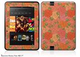 Flowers Pattern Roses 06Decal Style Skin fits 2012 Amazon Kindle Fire HD 7 inch