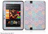 Flowers Pattern 08Decal Style Skin fits 2012 Amazon Kindle Fire HD 7 inch