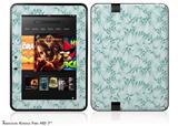 Flowers Pattern 09Decal Style Skin fits 2012 Amazon Kindle Fire HD 7 inch
