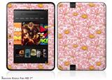 Flowers Pattern 12Decal Style Skin fits 2012 Amazon Kindle Fire HD 7 inch