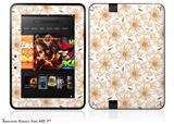 Flowers Pattern 15Decal Style Skin fits 2012 Amazon Kindle Fire HD 7 inch