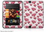 Flowers Pattern 16Decal Style Skin fits 2012 Amazon Kindle Fire HD 7 inch