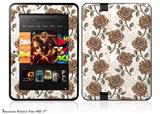 Flowers Pattern Roses 20Decal Style Skin fits 2012 Amazon Kindle Fire HD 7 inch