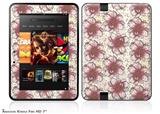 Flowers Pattern 23Decal Style Skin fits 2012 Amazon Kindle Fire HD 7 inch