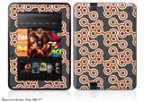 Locknodes 02 Burnt OrangeDecal Style Skin fits 2012 Amazon Kindle Fire HD 7 inch