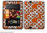 Locknodes 03 Burnt OrangeDecal Style Skin fits 2012 Amazon Kindle Fire HD 7 inch