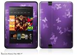 Bokeh Butterflies PurpleDecal Style Skin fits 2012 Amazon Kindle Fire HD 7 inch
