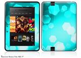 Bokeh Hex Neon TealDecal Style Skin fits 2012 Amazon Kindle Fire HD 7 inch
