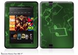 Bokeh Music GreenDecal Style Skin fits 2012 Amazon Kindle Fire HD 7 inch