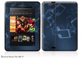 Bokeh Music BlueDecal Style Skin fits 2012 Amazon Kindle Fire HD 7 inch