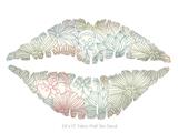 Flowers Pattern 02 - Kissing Lips Fabric Wall Skin Decal measures 24x15 inches