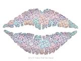 Flowers Pattern 08 - Kissing Lips Fabric Wall Skin Decal measures 24x15 inches