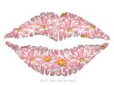 Flowers Pattern 12 - Kissing Lips Fabric Wall Skin Decal measures 24x15 inches