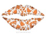 Flowers Pattern 14 - Kissing Lips Fabric Wall Skin Decal measures 24x15 inches