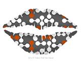 Locknodes 04 Burnt Orange - Kissing Lips Fabric Wall Skin Decal measures 24x15 inches