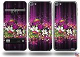 Grungy Flower Bouquet Decal Style Vinyl Skin - fits Apple iPod Touch 5G (IPOD NOT INCLUDED)