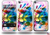 Floral Splash Decal Style Vinyl Skin - fits Apple iPod Touch 5G (IPOD NOT INCLUDED)