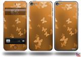 Bokeh Butterflies Orange Decal Style Vinyl Skin - fits Apple iPod Touch 5G (IPOD NOT INCLUDED)