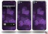 Bokeh Hearts Purple Decal Style Vinyl Skin - fits Apple iPod Touch 5G (IPOD NOT INCLUDED)