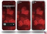 Bokeh Hearts Red Decal Style Vinyl Skin - fits Apple iPod Touch 5G (IPOD NOT INCLUDED)