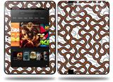 Locknodes 01 Burnt Orange Decal Style Skin fits Amazon Kindle Fire HD 8.9 inch