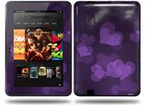 Bokeh Hearts Purple Decal Style Skin fits Amazon Kindle Fire HD 8.9 inch