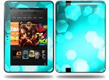 Bokeh Hex Neon Teal Decal Style Skin fits Amazon Kindle Fire HD 8.9 inch