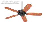 Flowers Pattern Roses 06 - Ceiling Fan Skin Kit fits most 52 inch fans (FAN and BLADES SOLD SEPARATELY)