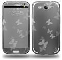Bokeh Butterflies Grey - Decal Style Skin (fits Samsung Galaxy S III S3)