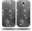 Bokeh Butterflies Grey - Decal Style Skin (fits Samsung Galaxy S IV S4)