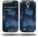 Bokeh Hearts Blue - Decal Style Skin (fits Samsung Galaxy S IV S4)