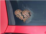 Locknodes 02 Burnt Orange - I Heart Love Car Window Decal 6.5 x 5.5 inches