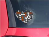 Locknodes 04 Burnt Orange - I Heart Love Car Window Decal 6.5 x 5.5 inches