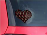 Crabs and Shells Black - I Heart Love Car Window Decal 6.5 x 5.5 inches