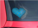 Sea Shells 02 Blue Medium - I Heart Love Car Window Decal 6.5 x 5.5 inches