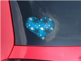 Starfish and Sea Shells Blue Medium - I Heart Love Car Window Decal 6.5 x 5.5 inches