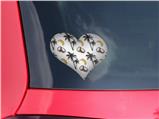 Coconuts Palm Trees and Bananas White - I Heart Love Car Window Decal 6.5 x 5.5 inches
