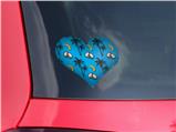 Coconuts Palm Trees and Bananas Blue Medium - I Heart Love Car Window Decal 6.5 x 5.5 inches